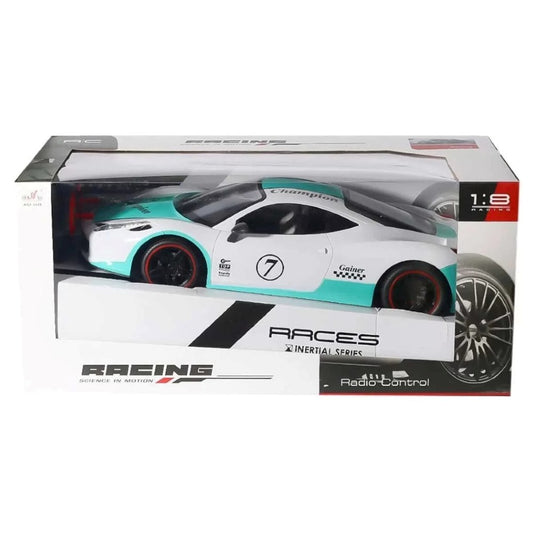 Can Racing 1:8 RC Racers Gainer Uzaktan Kumandalı Spor Araba | 2.4 Ghz USB Şarj 41 Cm Full Fonksiyon Beyaz-Turkuaz 8+ Yaş ve Üzeri Çocuklar İçin