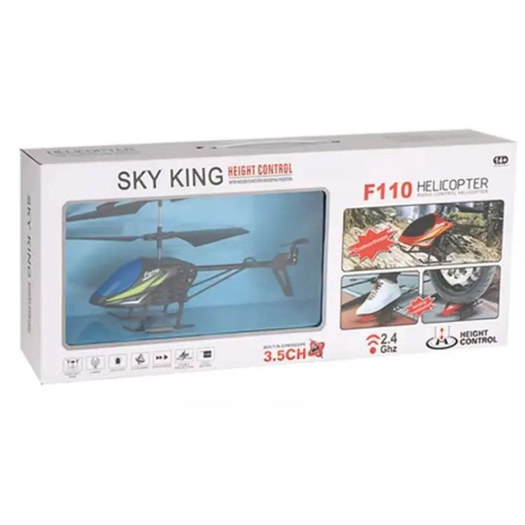 Can Sky King F110 Uzaktan Kumandalı Helikopter | 2.4 Ghz USB Şarj 3.5 Kanal Stabil Uçuş 20 Cm Dayanıklı Yapı Başlangıç Seviyesi 14+ Yaş ve Üzeri Çocuklar İçin