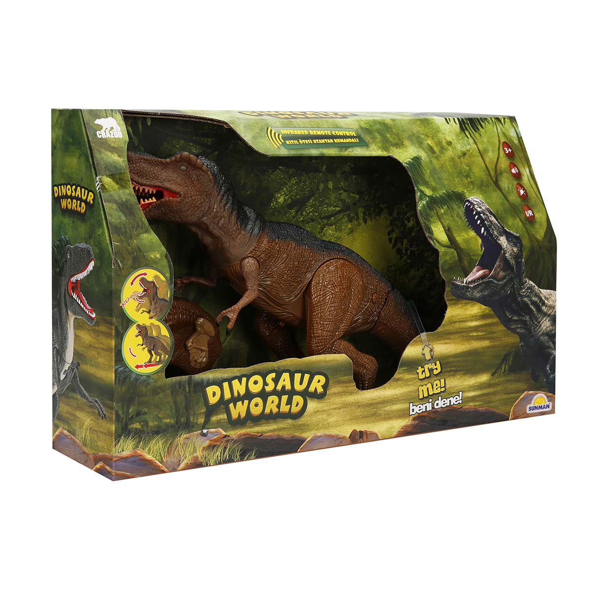 Crazoo Dinosaur World Uzaktan Kumandalı Haraketli Dinozor
