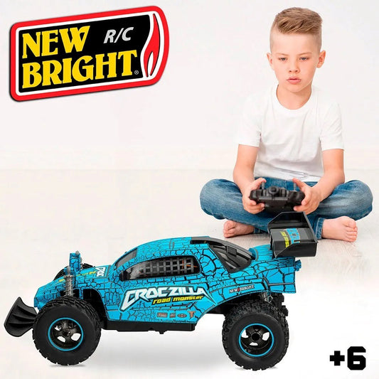 New Bright 1:16 Rc Uzaktan Kumandalı Monster Craczilla 2.4 Ghz. Usb Şarj 34 Cm Mavi