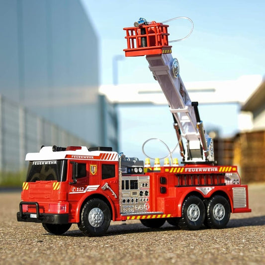 Dickie 1:16 Aerial Ladder Truck Uzaktan Kumandalı İtfaiye Aracı | 2.4 Ghz 62 Cm Su Püskürtmeli Sesli ve Işıklı 6+ Yaş ve Üzeri Çocuklar İçin