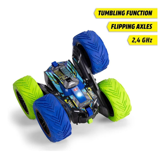 Dickie 1:18 Cyber Flip Uzaktan Kumandalı Araba | 2.4 Ghz USB Şarj 22 Cm 12 Km/s 360° Akrobasi Hareketleri ve Led Işıkları 6+ Yaş ve Üzeri Çocuklar İçin