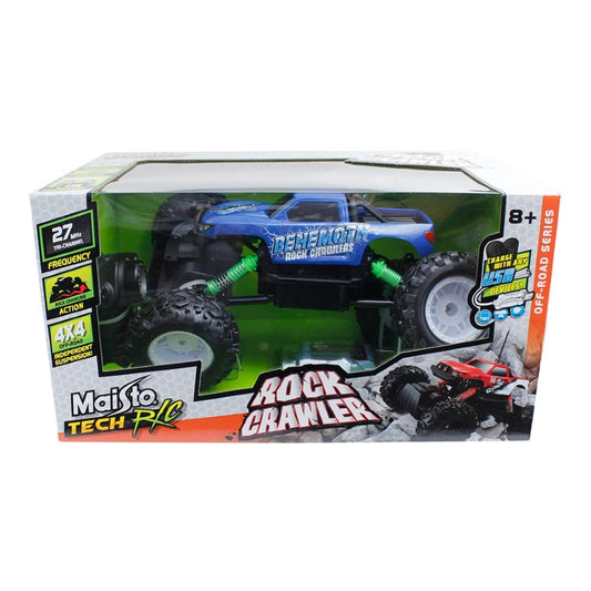 Maisto Tech 1:10 RC Rock Crawler Uzaktan Kumandalı Araba | 27 Mhz USB Şarj Mavi 4x4 Hava Koşullarına Dayanaklı 8+ Yaş ve Üzeri Çocuklar İçin