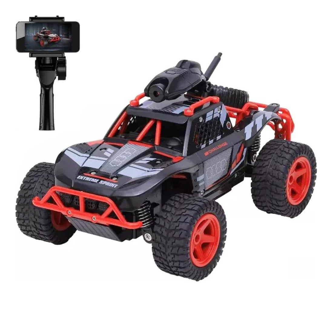 Vardem FPV Racing Uzaktan Kumandalı Kameralı Off-Road Araba | 2.4 Ghz USB Şarj 23 Cm Wi-Fi Telefondan Canlı Görüntü 6+ Yaş ve Üzeri Çocuklar İçin