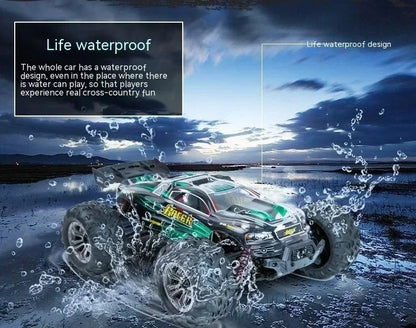 Xinlehong 1:16 RC Brushless 36 km/s 2.4Ghz 4WD USB Şarj Mavi Yüksek Hızlı Uzaktan Kumandalı Araba | Su Geçirmez Gövde 60 Metre Kumanda Mesafesi