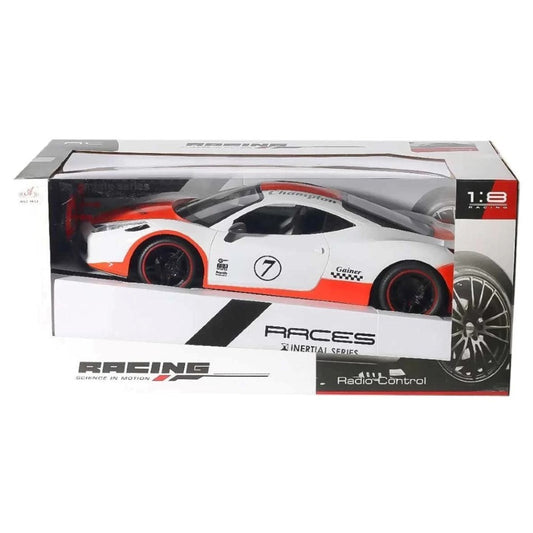 Can Racing 1:8 Racers Gainer Uzaktan Kumandalı Spor Araba | 2.4 Ghz USB Şarj 41 Cm Full Fonksiyon Beyaz-Turuncu 8+ Yaş ve Üzeri Çocuklar İçin