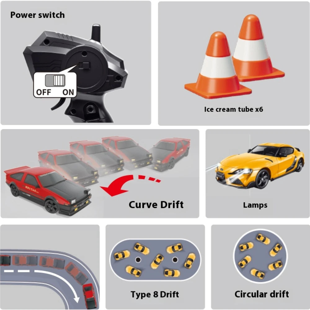 Hstar 1:24 Drift Return Uzaktan Kumandalı Işıklı Drift Arabası