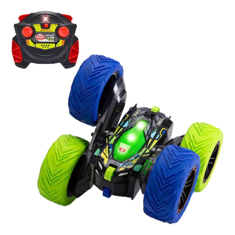 Dickie 1:18 Cyber Flip Uzaktan Kumandalı Araba | 2.4 Ghz USB Şarj 22 Cm 12 Km/s 360° Akrobasi Hareketleri ve Led Işıkları 6+ Yaş ve Üzeri Çocuklar İçin