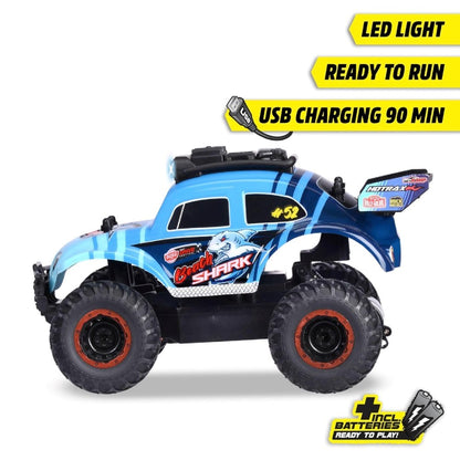 Dickie 1:18 Volkswagen Beetle Monster Bug Uzaktan Kumandalı Araba | 2.4 Ghz USB Şarj 23 Cm 12 Km/s Işıklı Off-Road 6+ Yaş ve Üzeri Çocuklar İçin