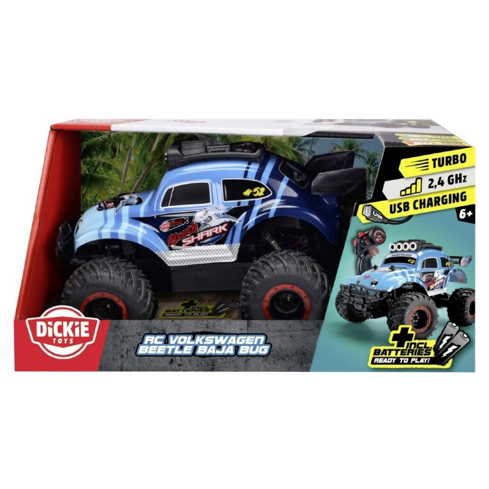 Dickie 1:18 Volkswagen Beetle Monster Bug Uzaktan Kumandalı Araba | 2.4 Ghz USB Şarj 23 Cm 12 Km/s Işıklı Off-Road 6+ Yaş ve Üzeri Çocuklar İçin
