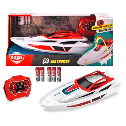 Dickie 1:48 Sea Cruiser Uzaktan Kumandalı Tekne | 2.4 Ghz 34 Cm Uzunluk 2 Km/s Turbo Fonksiyon 15 Metre Menzil 2 Kanal 6+ Yaş ve Üzeri Çocuklar İçin