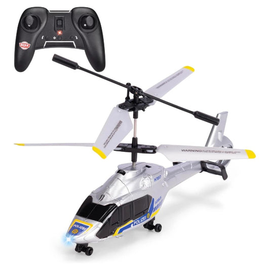 Dickie 1:60 Airbus H160 Uzaktan Kumandalı Polis Helikopteri | 2.4 Ghz USB Şarj 21 Cm 6 Km/s Işıklı ve Uçuş Dengeleyicili 8+ Yaş ve Üzeri Çocuklar İçin