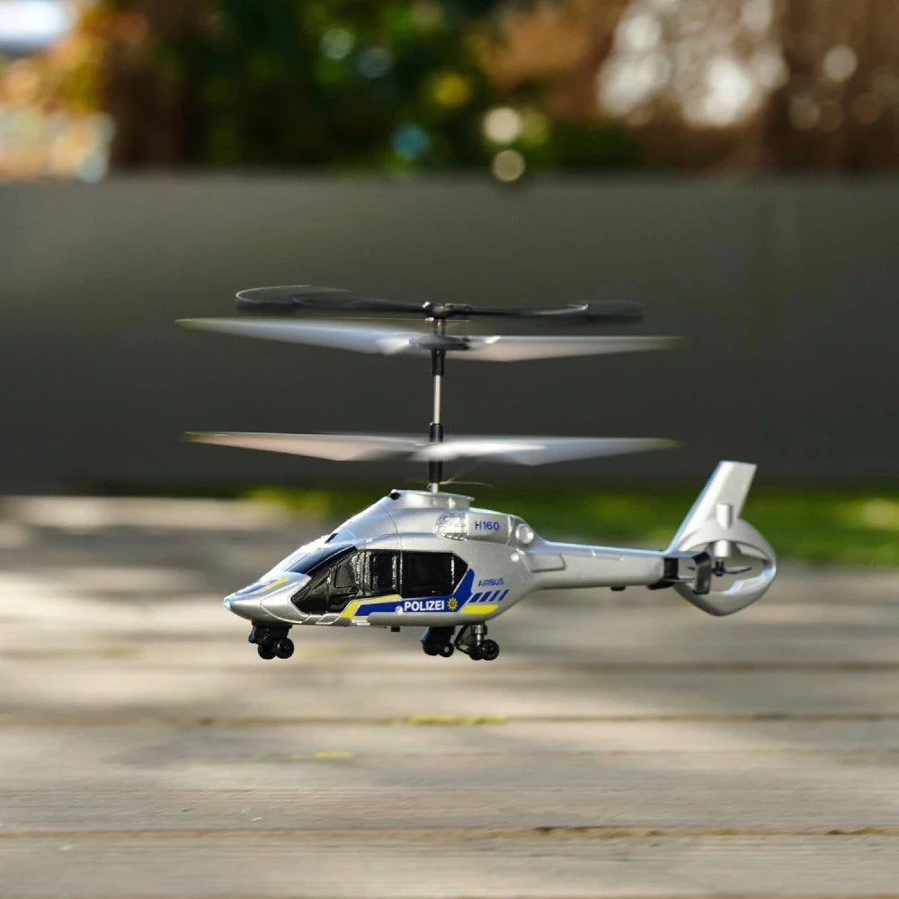Dickie 1:60 Airbus H160 Uzaktan Kumandalı Polis Helikopteri | 2.4 Ghz USB Şarj 21 Cm 6 Km/s Işıklı ve Uçuş Dengeleyicili 8+ Yaş ve Üzeri Çocuklar İçin
