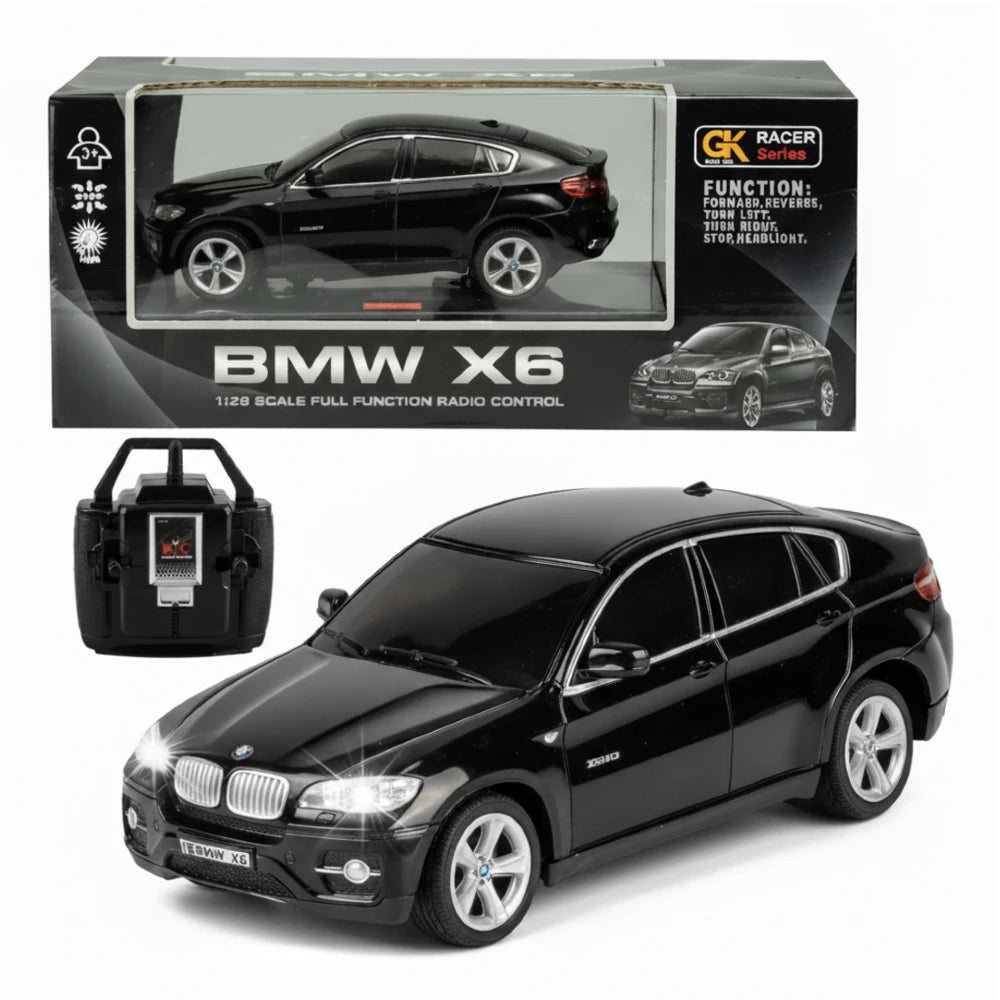 Guokai 1:14 Bmw X6 Uzaktan Kumandalı Araba | 2.4 Ghz USB Şarj 34 Cm Full Fonksiyon 8 Km/s Led Işıklı Far ve Stop Lambaları 3+ Yaş ve Üzeri Çocuklar İçin