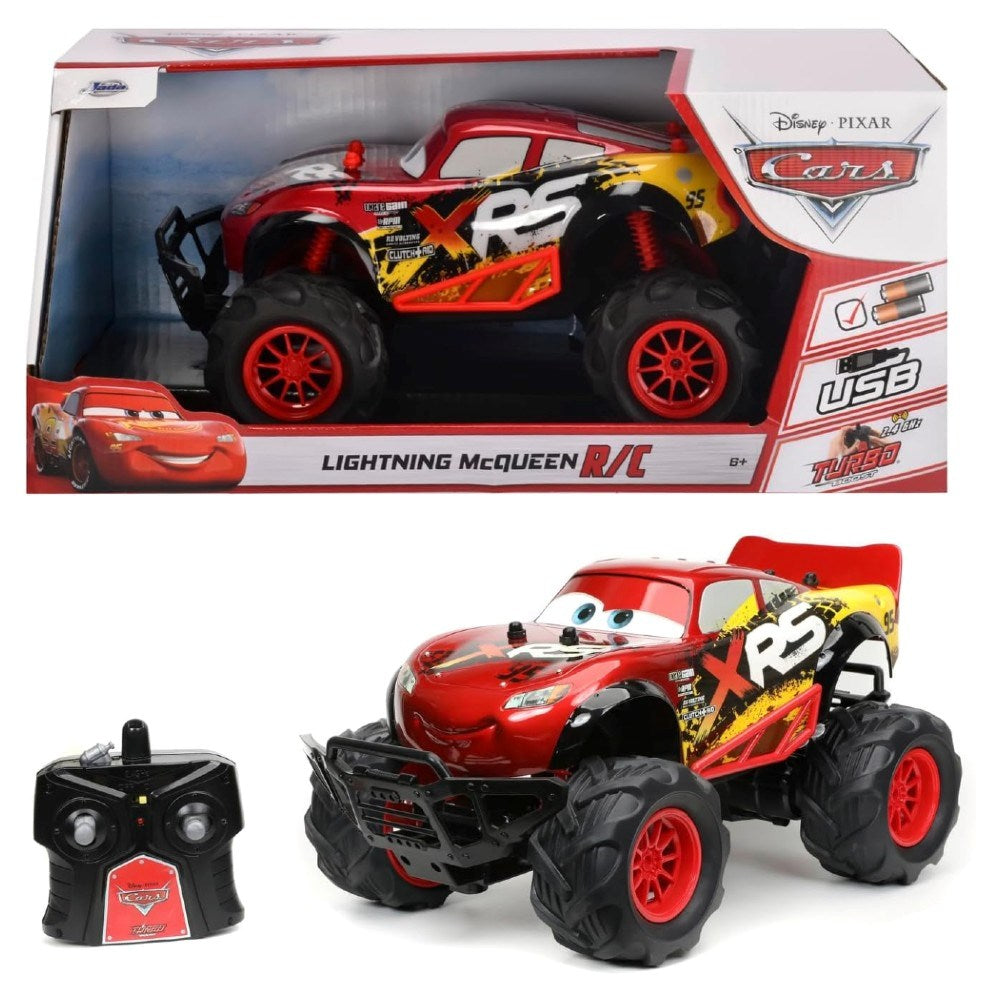 Jada 1:14 Şimşek McQueen Off-Road Uzaktan Kumandalı Araba | 2.4 Ghz USB Şarj 47 Cm 9 Km/s Turbo Fonksiyonlu Resmi Lisanslı 6+ Yaş ve Üzeri Çocuklar İçin
