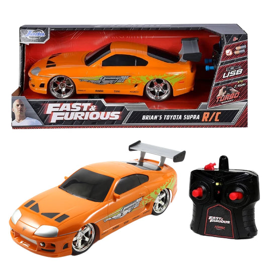 Jada 1:16 Brian's Toyota Supra MK4 Uzaktan Kumandalı Araba | 2.4 Ghz USB Şarj 29 Cm Turbo Fonksiyon Fast & Furious Turbo Modlu 6+ Yaş ve Üzeri Çocuklar İçin