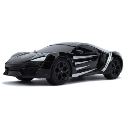 Jada 1:16 Black Panther Lykan Hypersport Uzaktan Kumandalı Araba | 2.4 Ghz USB Şarj 29 Cm Marvel Avengers Lisanslı Turbo Modlu 6+ Yaş ve Üzeri Çocuklar İçin