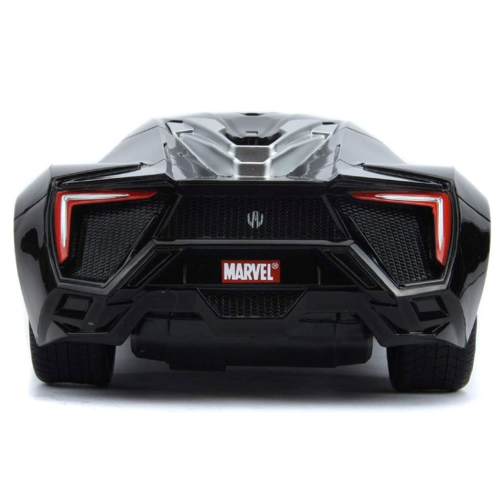 Jada 1:16 Black Panther Lykan Hypersport Uzaktan Kumandalı Araba | 2.4 Ghz USB Şarj 29 Cm Marvel Avengers Lisanslı Turbo Modlu 6+ Yaş ve Üzeri Çocuklar İçin