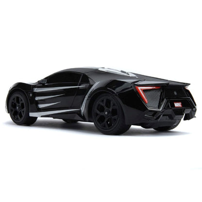 Jada 1:16 Black Panther Lykan Hypersport Uzaktan Kumandalı Araba | 2.4 Ghz USB Şarj 29 Cm Marvel Avengers Lisanslı Turbo Modlu 6+ Yaş ve Üzeri Çocuklar İçin