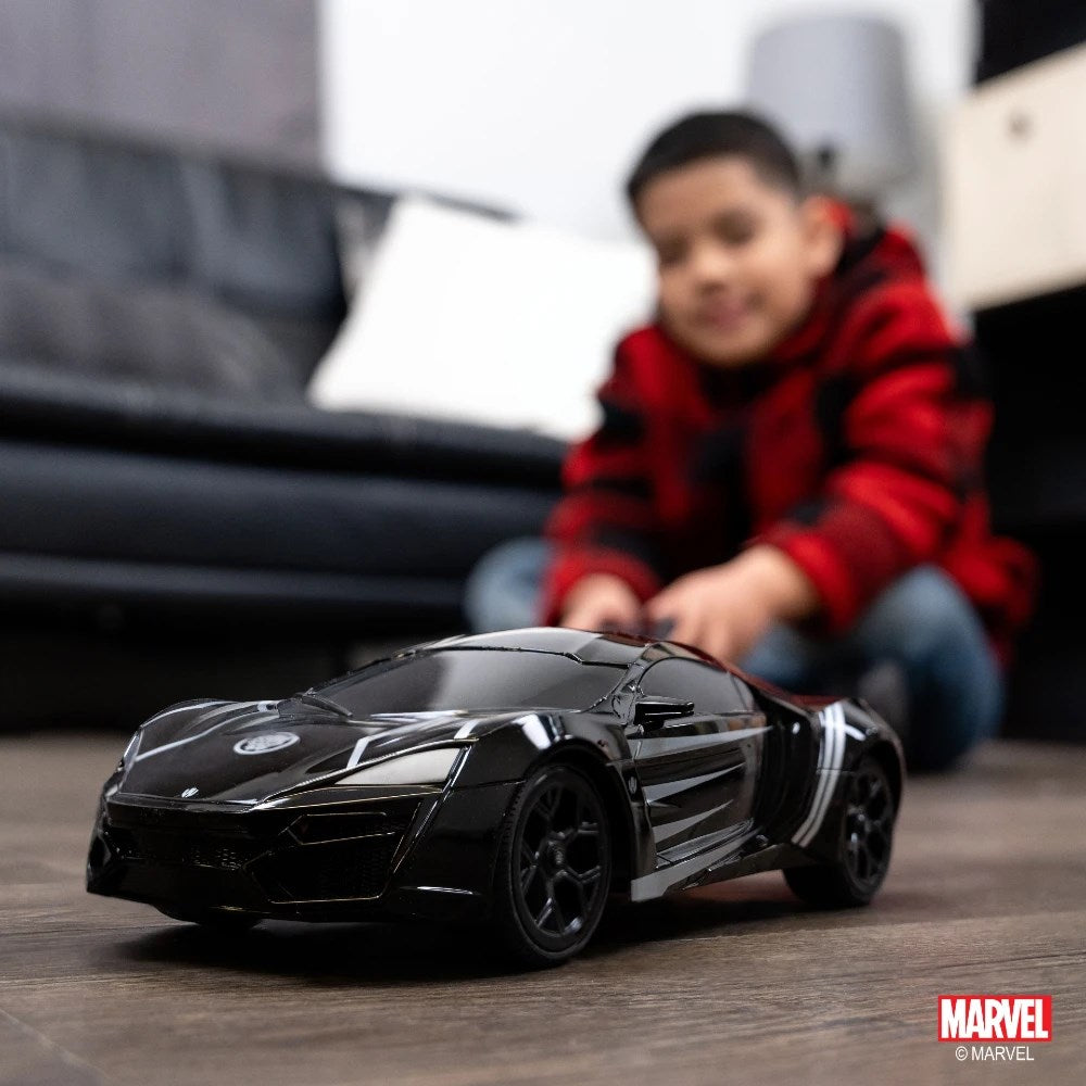 Jada 1:16 Black Panther Lykan Hypersport Uzaktan Kumandalı Araba | 2.4 Ghz USB Şarj 29 Cm Marvel Avengers Lisanslı Turbo Modlu 6+ Yaş ve Üzeri Çocuklar İçin