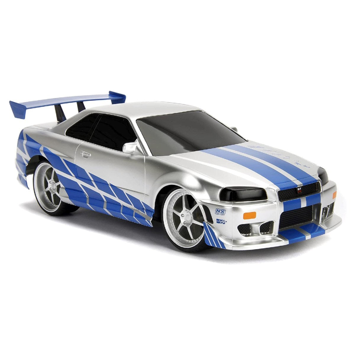 Jada 1:16 Brian's 2002 Nissan Skyline GT-R Uzaktan Kumandalı Araba | 2.4 Ghz USB Şarj 29 Cm BNR34 Turbo Modlu Fast & Furious 6+ Yaş ve Üzeri Çocuklar İçin