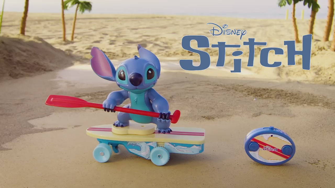 Jada 1:20 Surfer Stitch Uzakntan Kumandalı Araç | 2.4 Ghz 25 Cm Disney Lisanslı Wheelie (Ön Kaldırma) ve 360° Spin Fonksiyonlu +3 Yaş ve Üzeri Çocuklar İçin