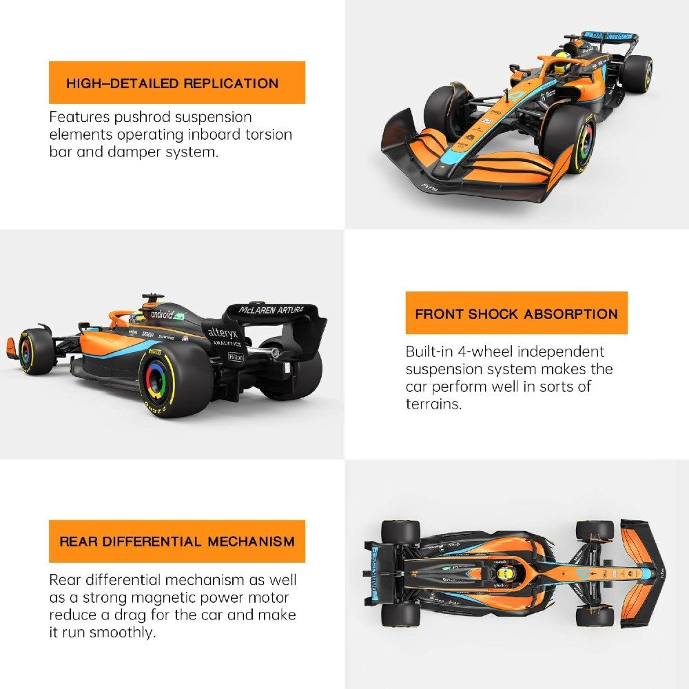 Rastar 1:12 McLaren F1 MCL36 Uzaktan Kumandalı Formula 1 Araba | 2.4 Ghz Full Fonksiyon 47 Cm