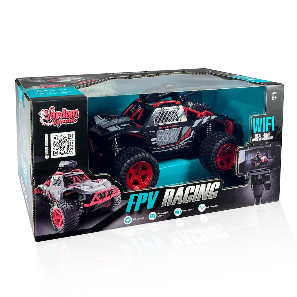 Vardem FPV Racing Uzaktan Kumandalı Kameralı Off-Road Araba | 2.4 Ghz USB Şarj 23 Cm Wi-Fi Telefondan Canlı Görüntü 6+ Yaş ve Üzeri Çocuklar İçin